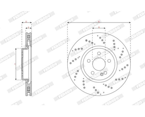 Brake disc DDF3081C Ferodo, Image 3