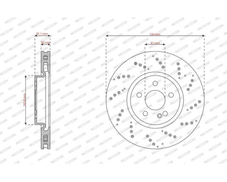 Brake disc DDF3081C Ferodo, Image 2