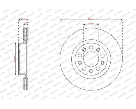 Brake disc DDF3085C Ferodo, Image 2