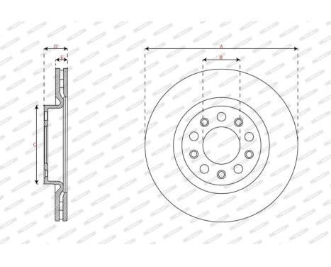 Brake disc DDF3085C Ferodo, Image 3