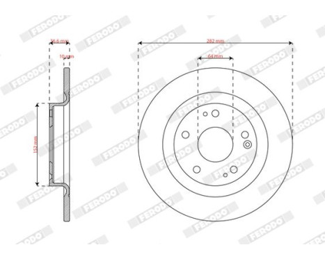 Brake disc DDF3086C Ferodo, Image 2