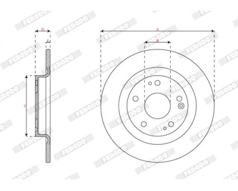 Brake disc DDF3086C Ferodo, Image 3