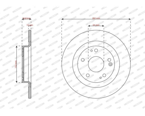 Brake disc DDF3086C Ferodo, Image 2