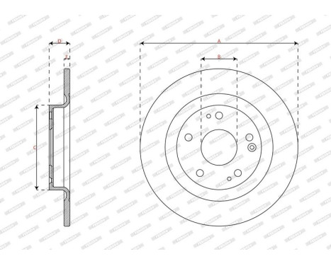 Brake disc DDF3086C Ferodo, Image 3