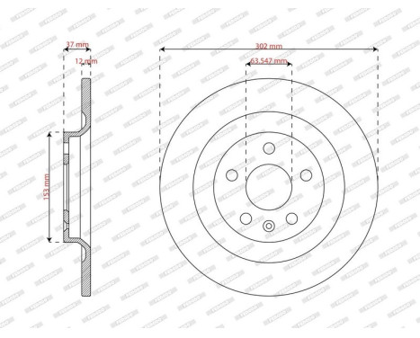 Brake disc DDF3088C Ferodo, Image 2