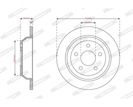 Brake disc DDF3093C Ferodo, Image 2