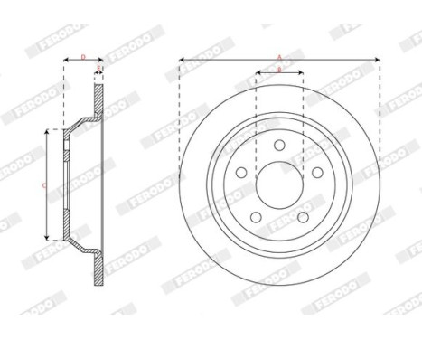 Brake disc DDF3093C Ferodo, Image 3