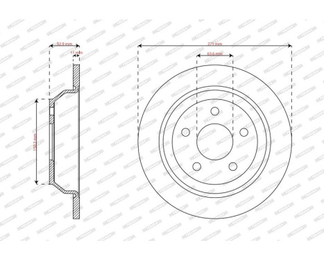 Brake disc DDF3093C Ferodo, Image 2