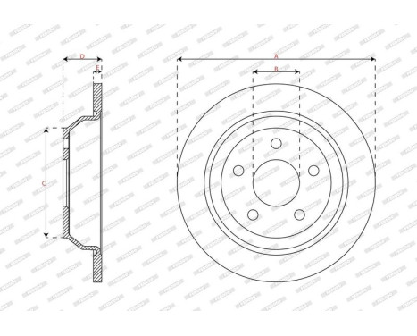Brake disc DDF3093C Ferodo, Image 3