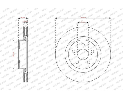 Brake disc DDF3094C Ferodo, Image 2