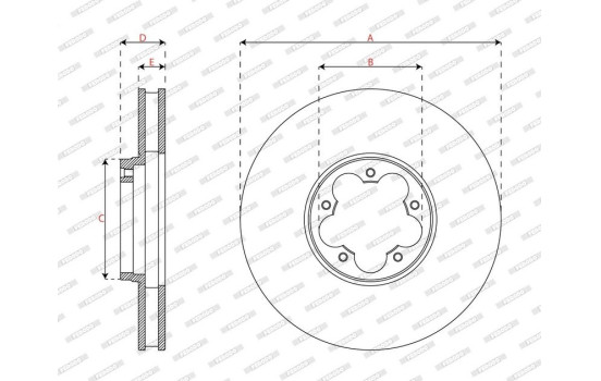 Brake disc DDF3095C Ferodo, Image 3
