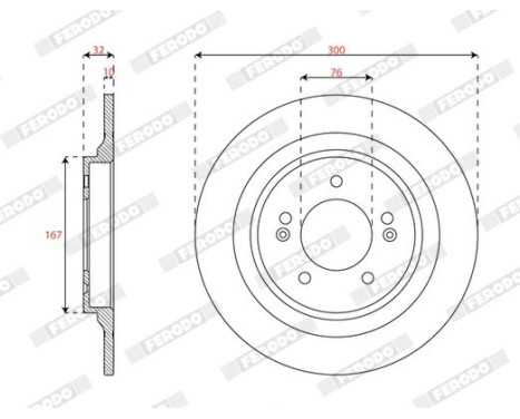 Brake disc DDF3099C Ferodo