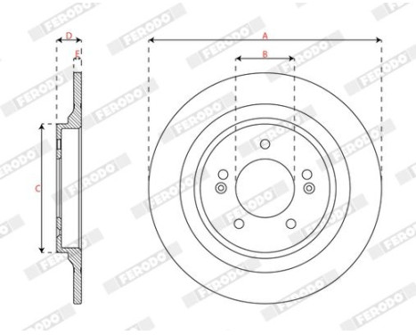 Brake disc DDF3099C Ferodo, Image 2