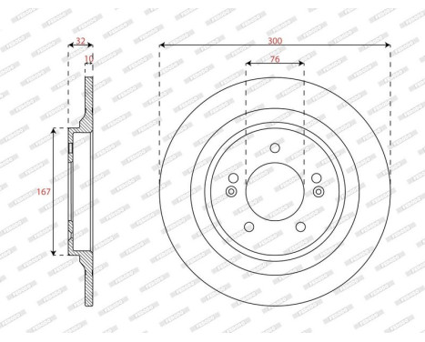 Brake disc DDF3099C Ferodo, Image 2