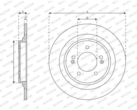 Brake disc DDF3099C Ferodo, Image 3