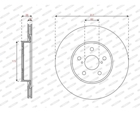 Brake disc DDF3100C Ferodo, Image 2