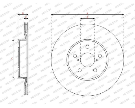 Brake disc DDF3100C Ferodo, Image 3