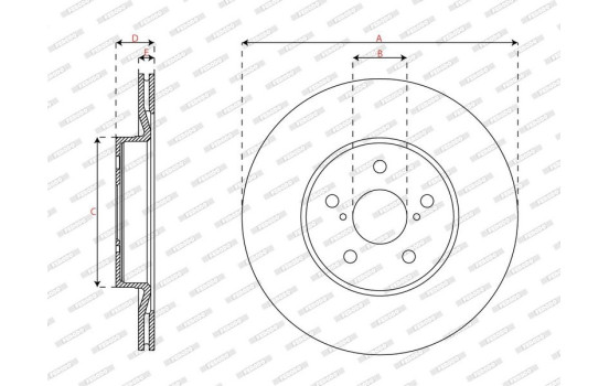 Brake disc DDF3100C Ferodo, Image 3