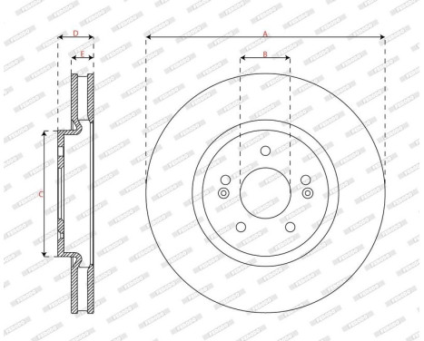 Brake disc DDF3102C-1 Ferodo, Image 3