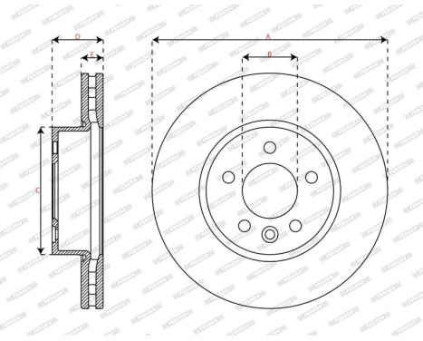 Brake disc DDF3104C-1 Ferodo, Image 3