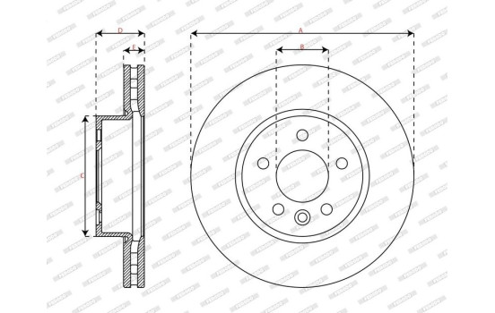 Brake disc DDF3104C-1 Ferodo, Image 3