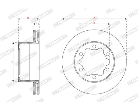 Brake disc DDF3105C-1 Ferodo, Image 3
