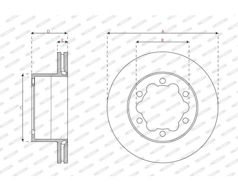 Brake disc DDF3105C-1 Ferodo, Image 3