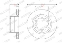 Brake disc DDF3106C-1 Ferodo