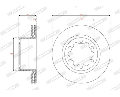 Brake disc DDF3106C-1 Ferodo