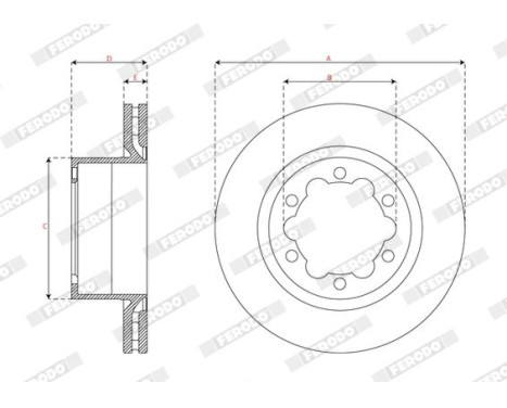 Brake disc DDF3106C-1 Ferodo, Image 2