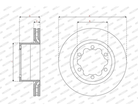 Brake disc DDF3106C-1 Ferodo, Image 3
