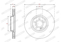 Brake disc DDF3109C-1 Ferodo