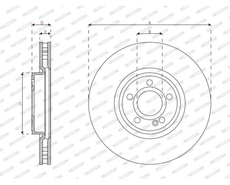 Brake disc DDF3109C-1 Ferodo, Image 3