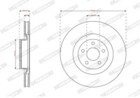 Brake disc DDF3111C Ferodo