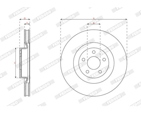 Brake disc DDF3111C Ferodo, Image 2