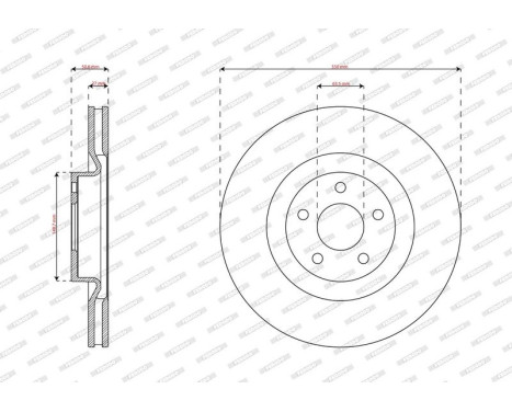 Brake disc DDF3111C Ferodo, Image 2