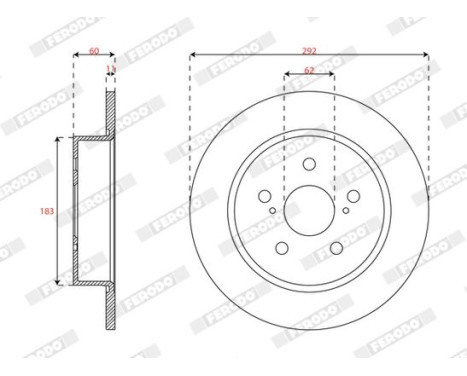 Brake disc DDF3112C Ferodo