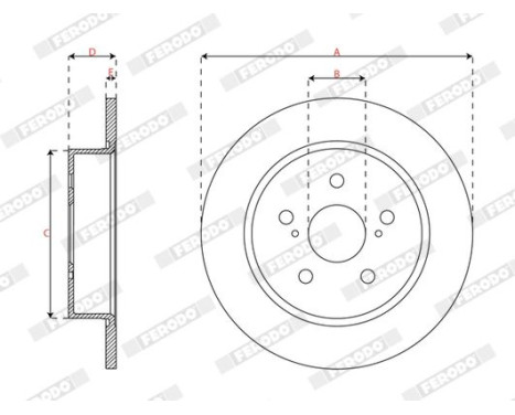 Brake disc DDF3112C Ferodo, Image 2