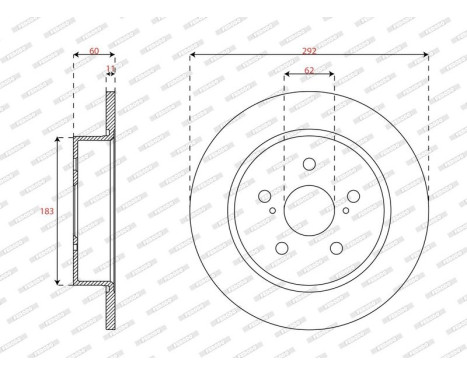 Brake disc DDF3112C Ferodo, Image 2