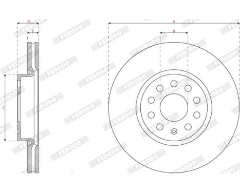 Brake disc DDF3121C Ferodo, Image 3