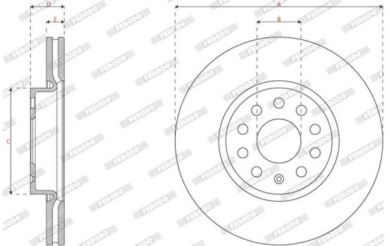 Brake disc DDF3121C Ferodo, Image 3
