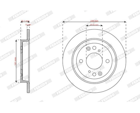 Brake disc DDF3156C Ferodo, Image 2