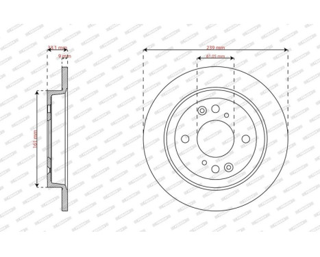 Brake disc DDF3156C Ferodo, Image 2