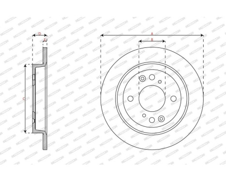 Brake disc DDF3156C Ferodo, Image 3