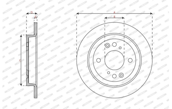 Brake disc DDF3156C Ferodo, Image 3