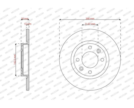 Brake disc DDF3167C Ferodo, Image 2