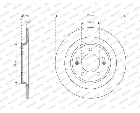 Brake disc DDF3168C Ferodo, Image 2