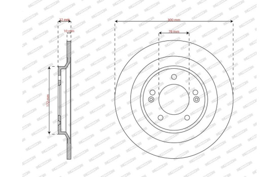 Brake disc DDF3168C Ferodo, Image 2