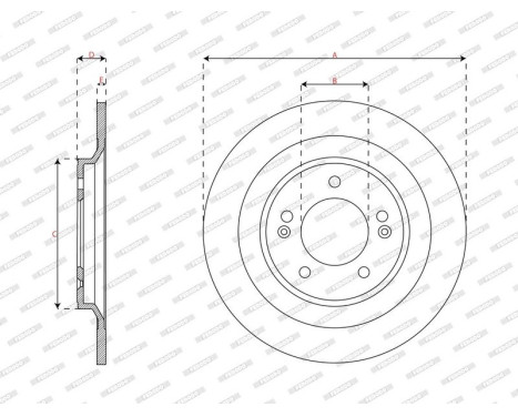 Brake disc DDF3168C Ferodo, Image 3