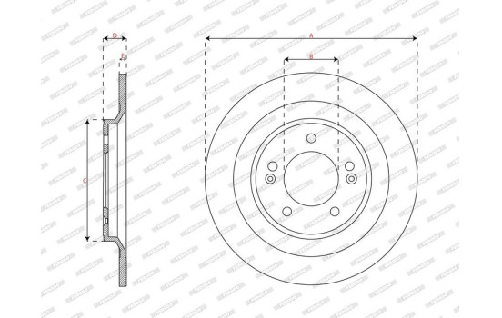 Brake disc DDF3168C Ferodo, Image 3